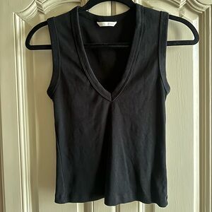 Zara Black V-Neck Tank Top